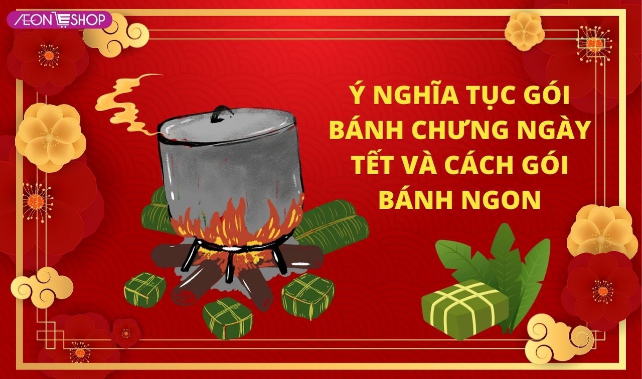 Cách gói bánh chưng tết