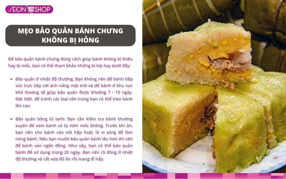 Mẹo giúp bảo quản bánh chưng