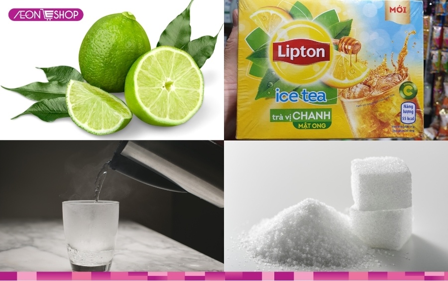 Nguyên liệu làm trà chanh từ trà lipton