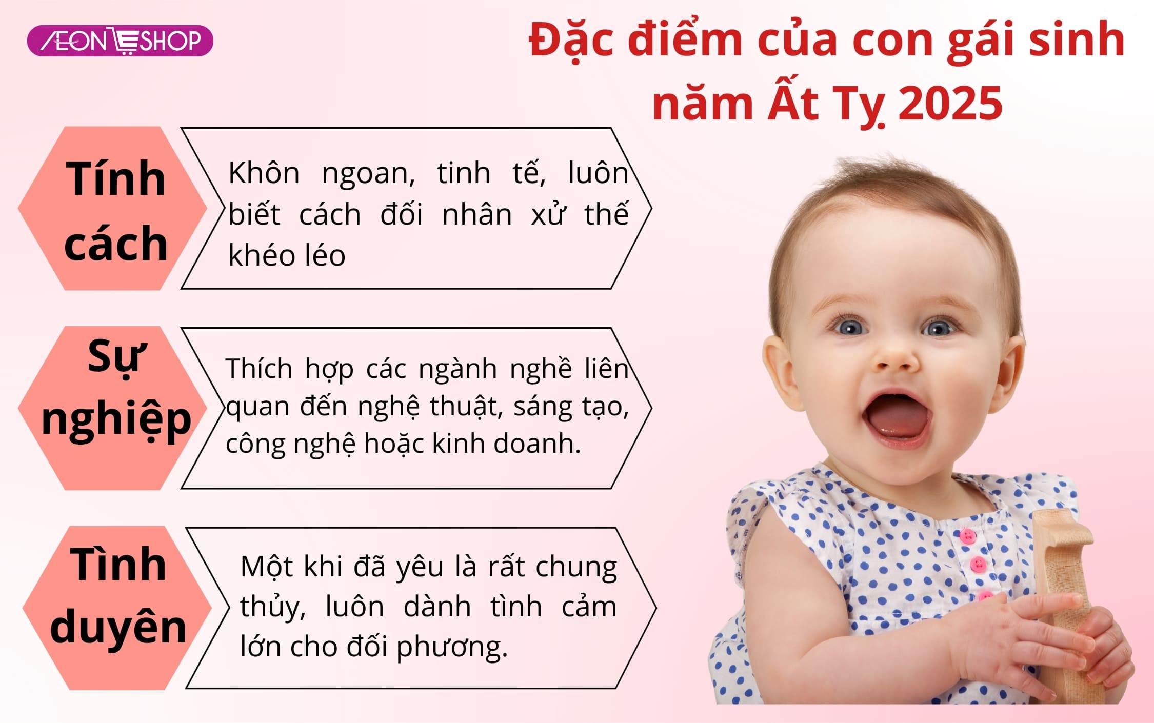 Đặc điểm con gái sinh năm 2025