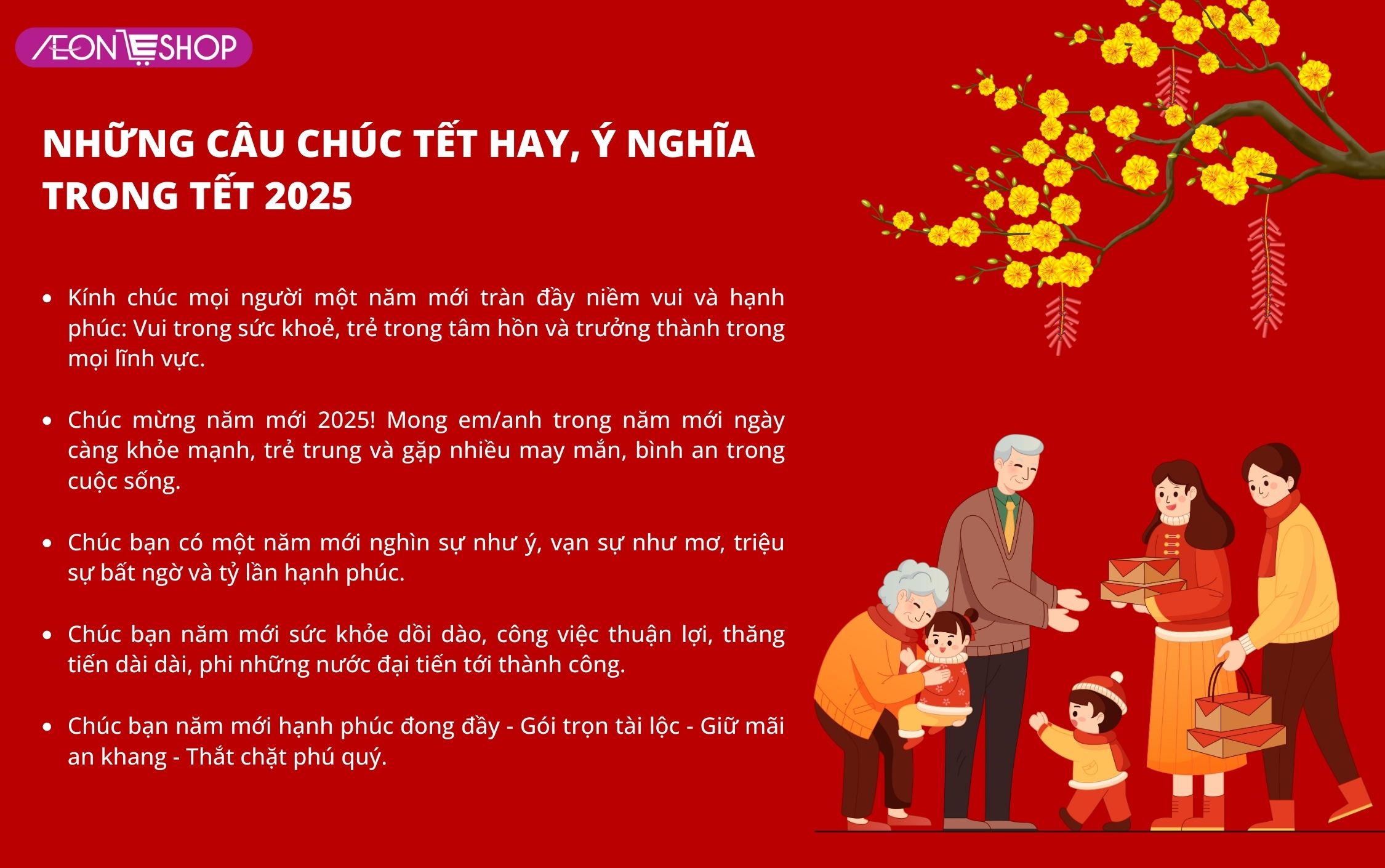 Những câu chúc Tết hay ý nghĩa