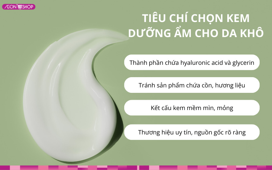 Chọn kem dưỡng ẩm cho da khô