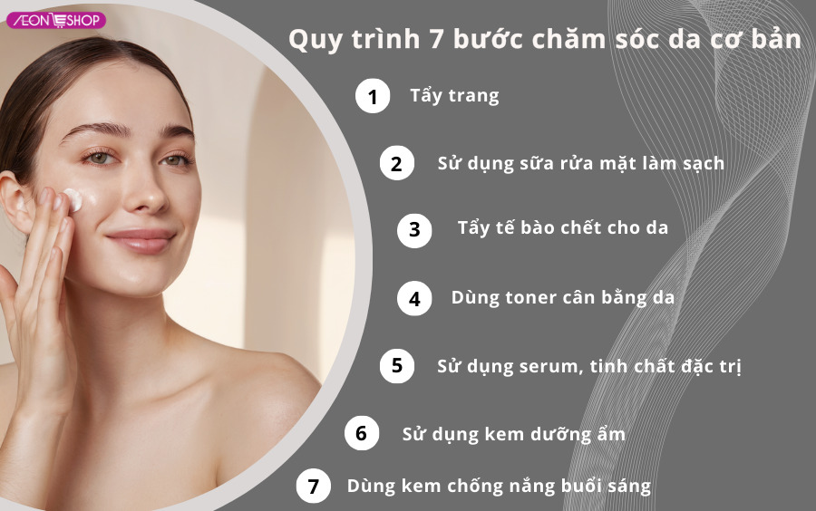 Các bước chăm sóc da mặt