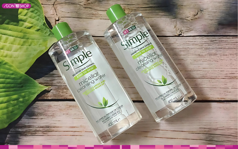 Nước tẩy trang cho da dầu mụn Simple Cleansing Micellar Water