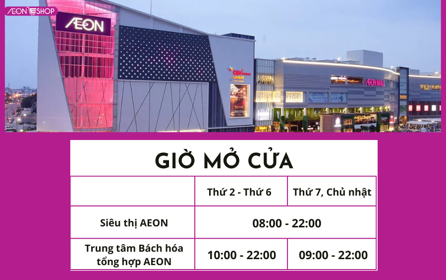 Giờ mở cửa aeon