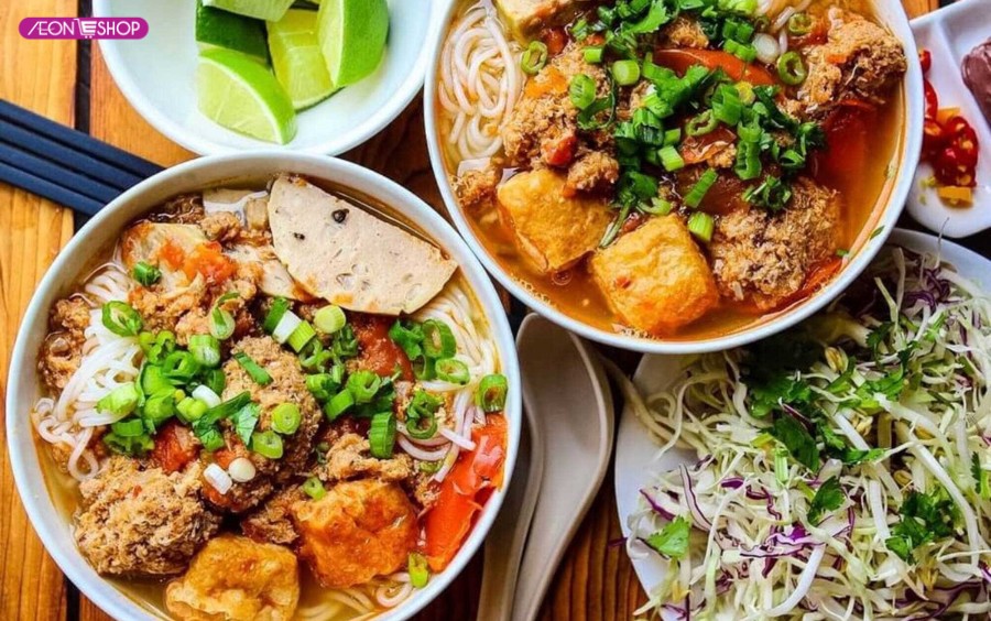 Thành phẩm món bún riêu cua đồng