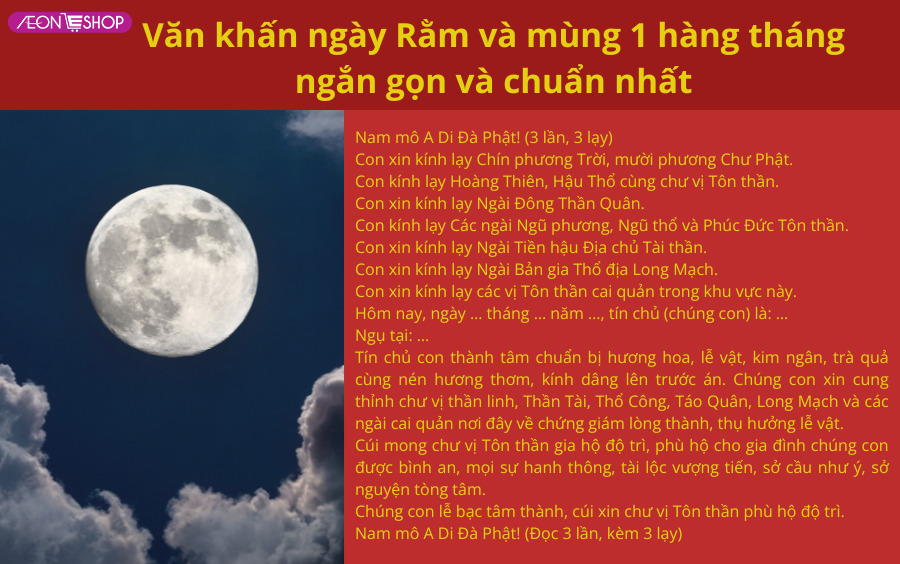 văn khấn ngày rằm