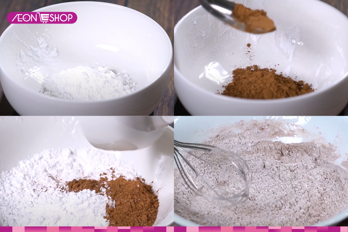Trộn bột làm trân châu