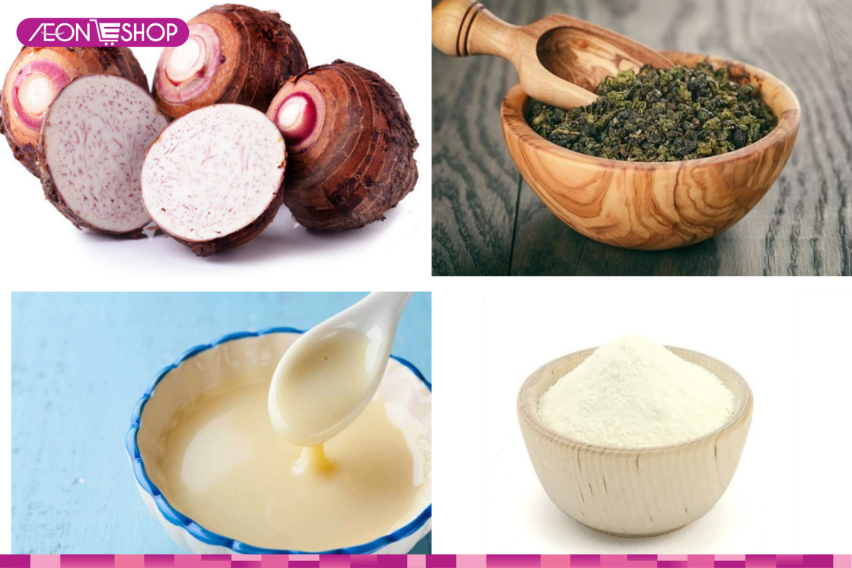 nguyên liệu nấu trà sữa khoai môn