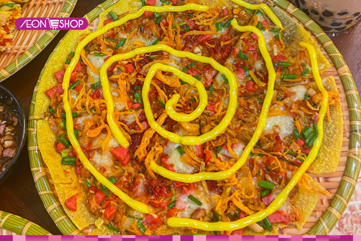 Bánh tráng nướng với trứng