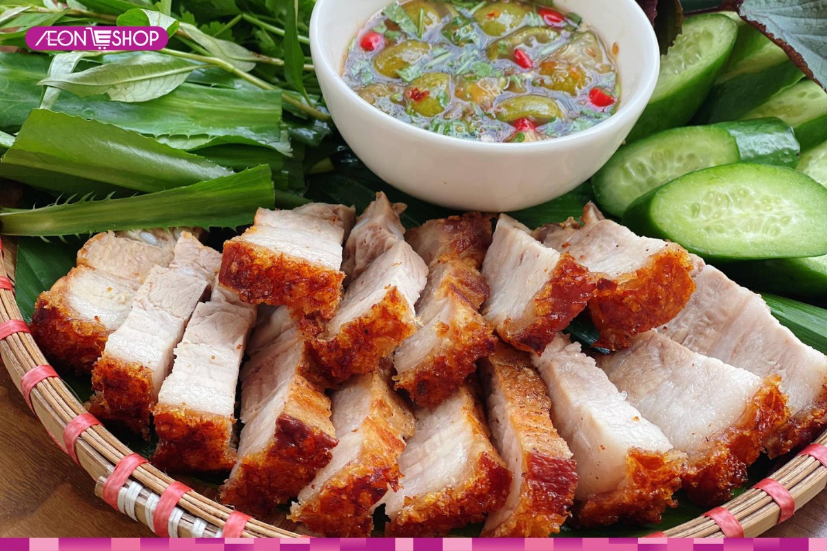 Thịt heo ba chỉ quay giòn