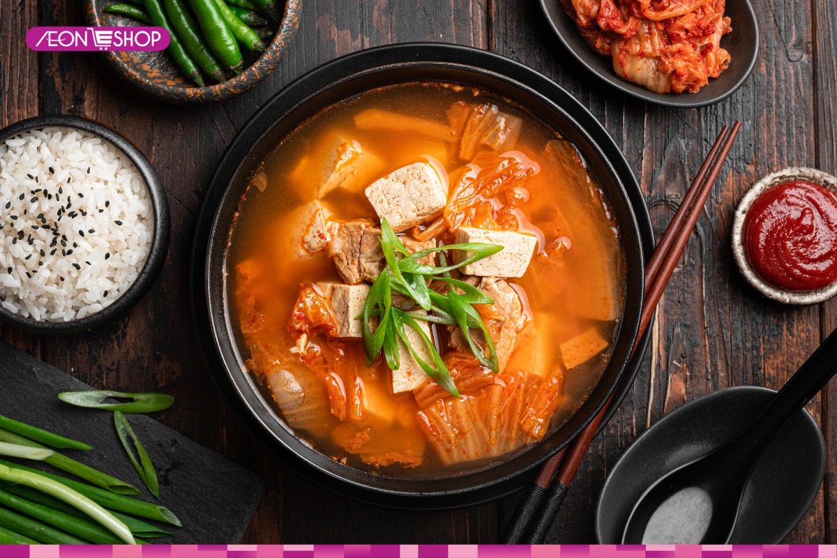 Canh thịt ba chỉ nấu kim chi