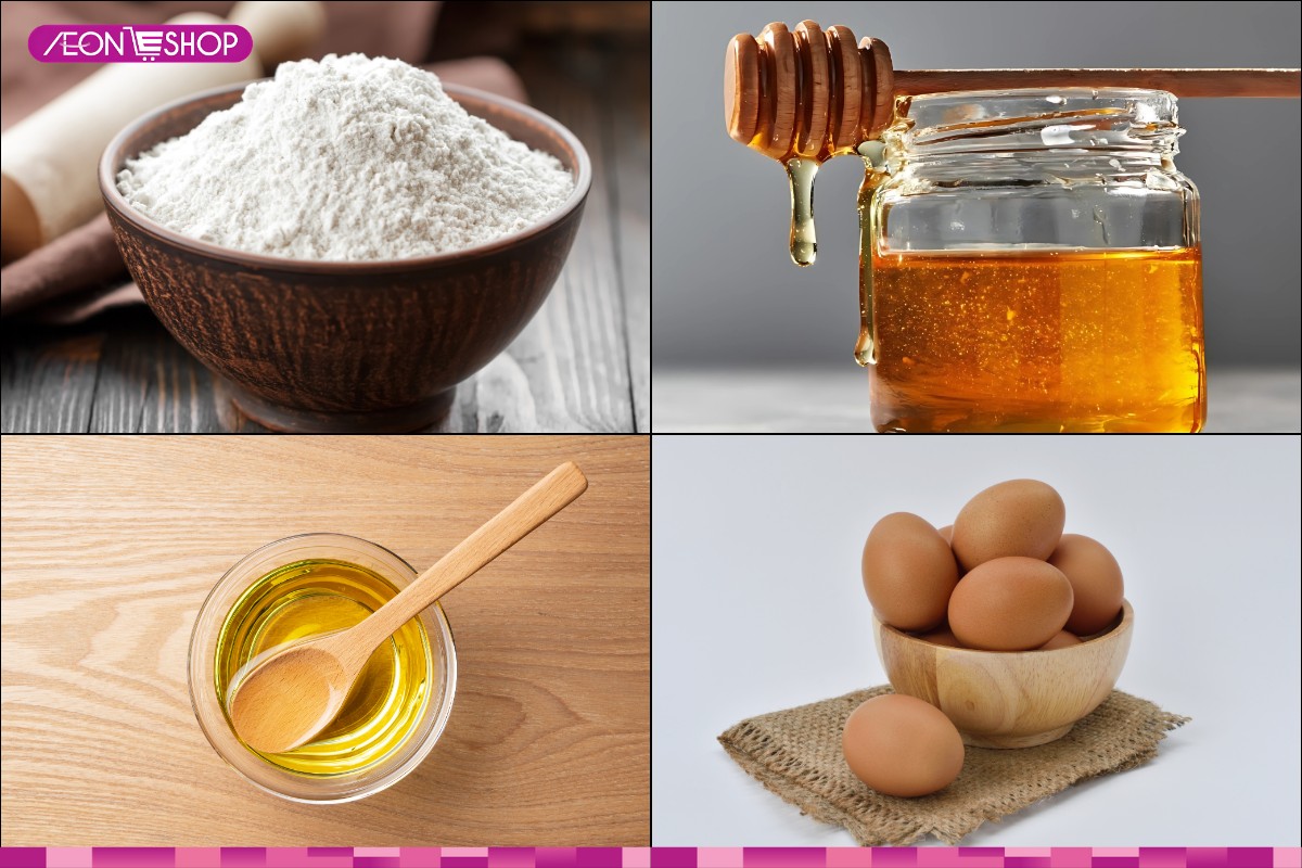 Nguyên liệu làm bánh trung thu nướng bằng nồi chiên không dầu
