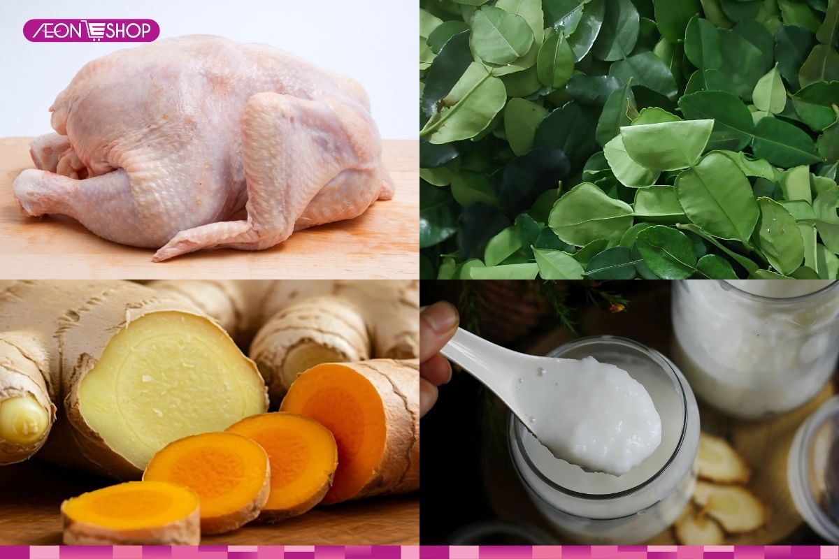 Nguyên liệu nấu lẩu gà lá chúc chua cay 