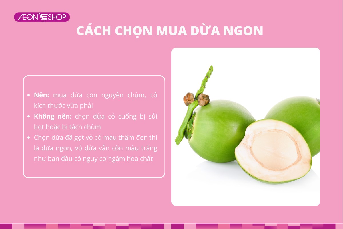 Cách mua dừa ngon