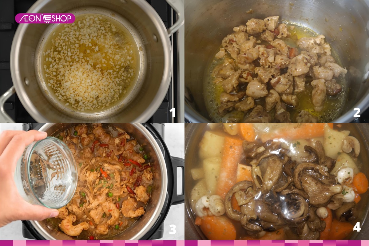  Nấu nước lẩu gà măng chua