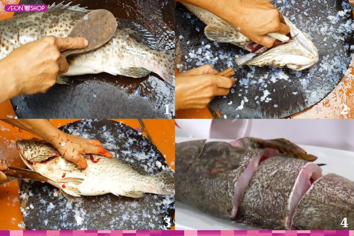 sơ chế cá bống mú