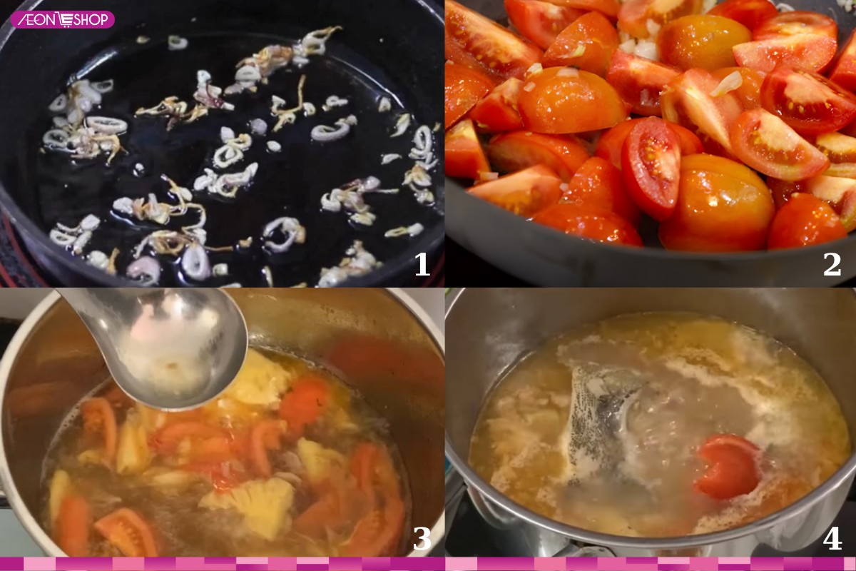 nấu nước lẩu cá mú