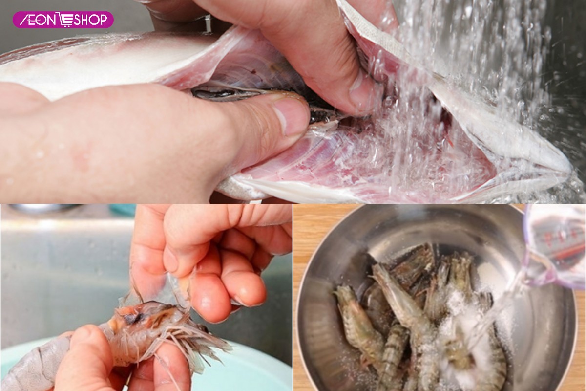 Sơ chế cá basa và hải sản