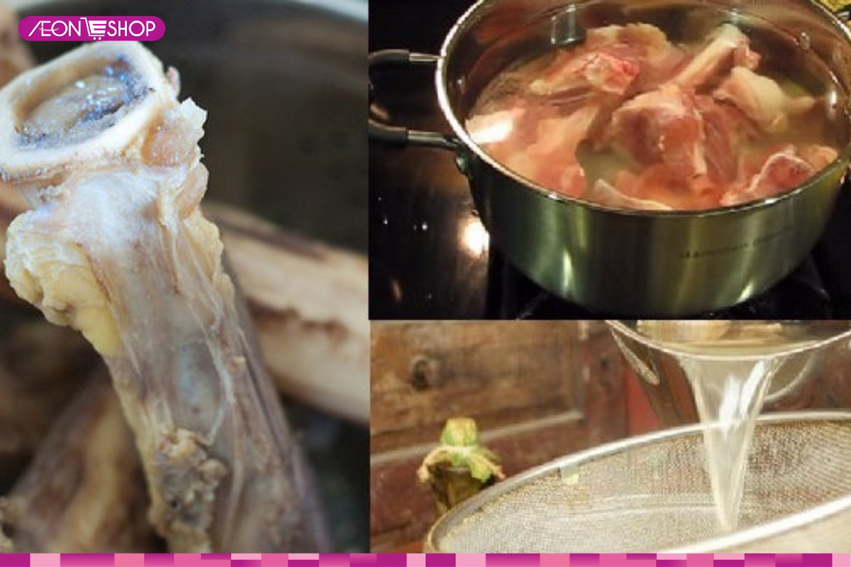 Nấu nước hầm xương để làm nước dùng lẩu