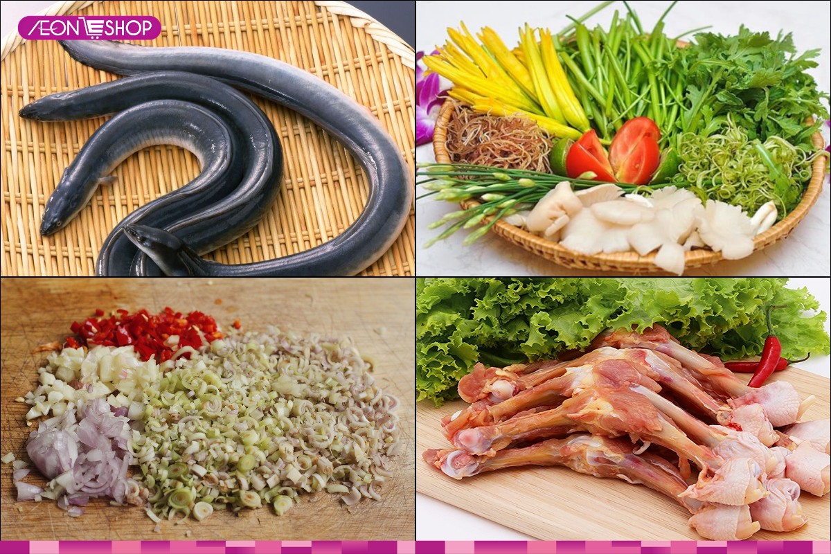 Nguyên liệu nấu lẩu cá chình