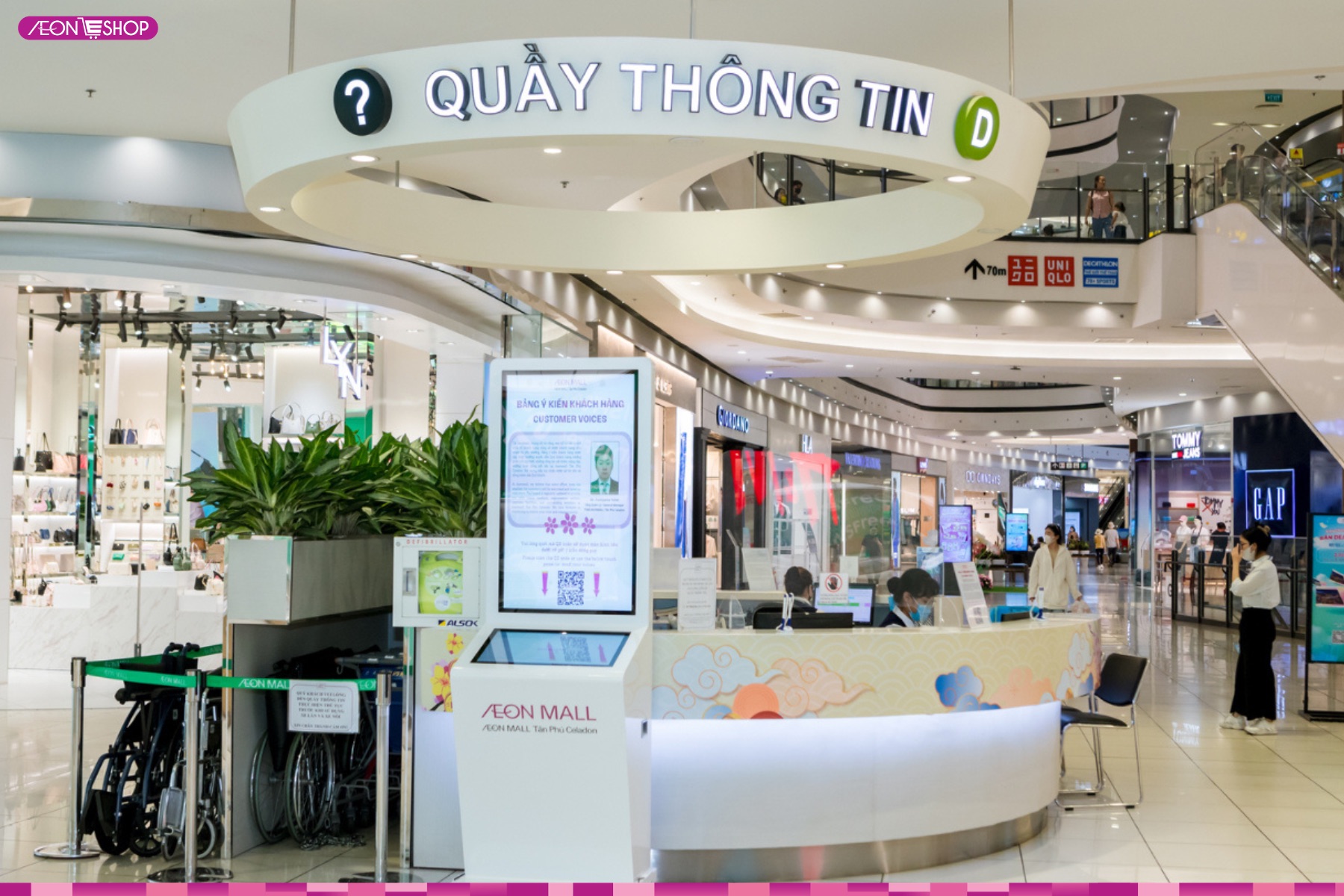 Quầy thông tin AEON MALL Đà Nẵng tại sảnh chính
